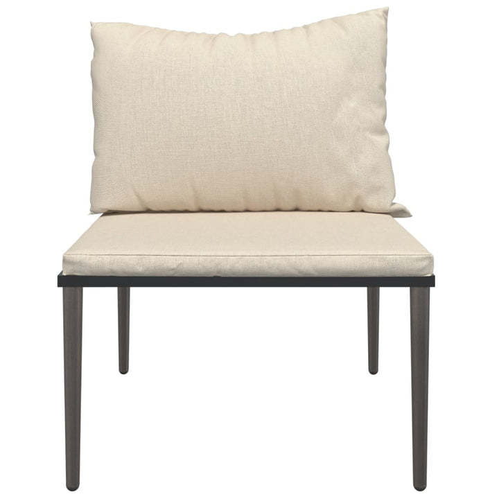 midtermodul til havesofa med hynde polyrattan grå