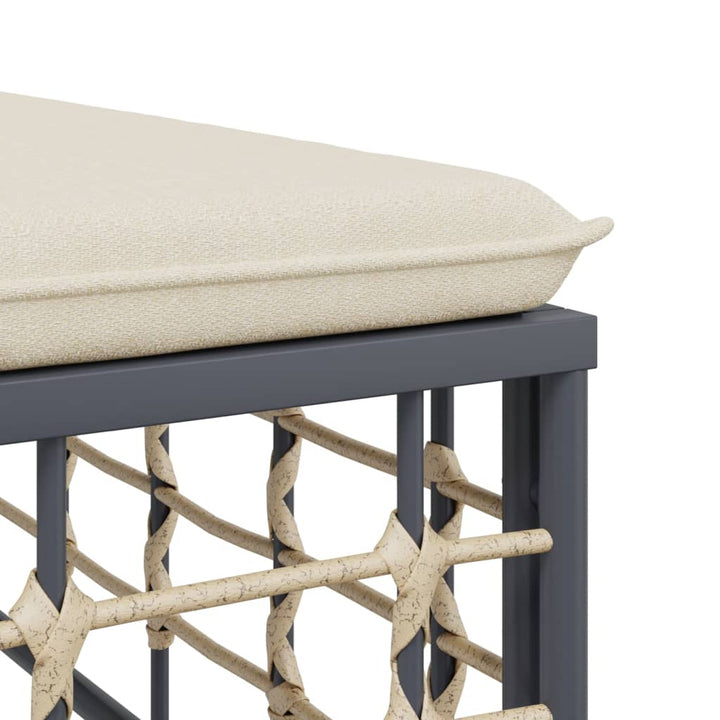 midtermodul til havesofa med hynder polyrattan beige