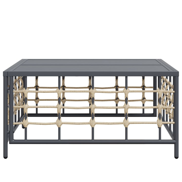 havebord 70x70x34 cm polyrattan antracitgrå