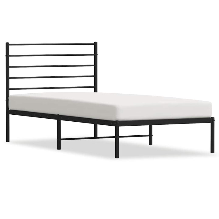 sengeramme med sengegavl 80x200 cm metal sort