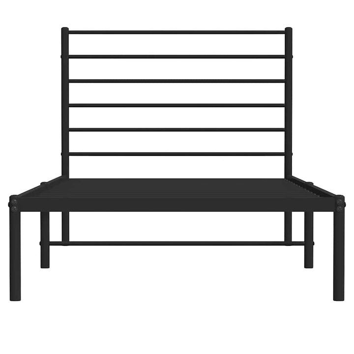 sengeramme med sengegavl 90x190 cm metal sort