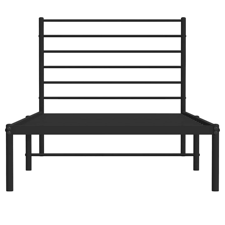 sengeramme med sengegavl 90x200 cm metal sort