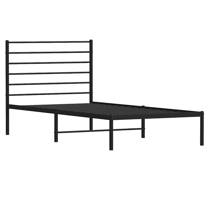 sengeramme med sengegavl 107x203 cm metal sort