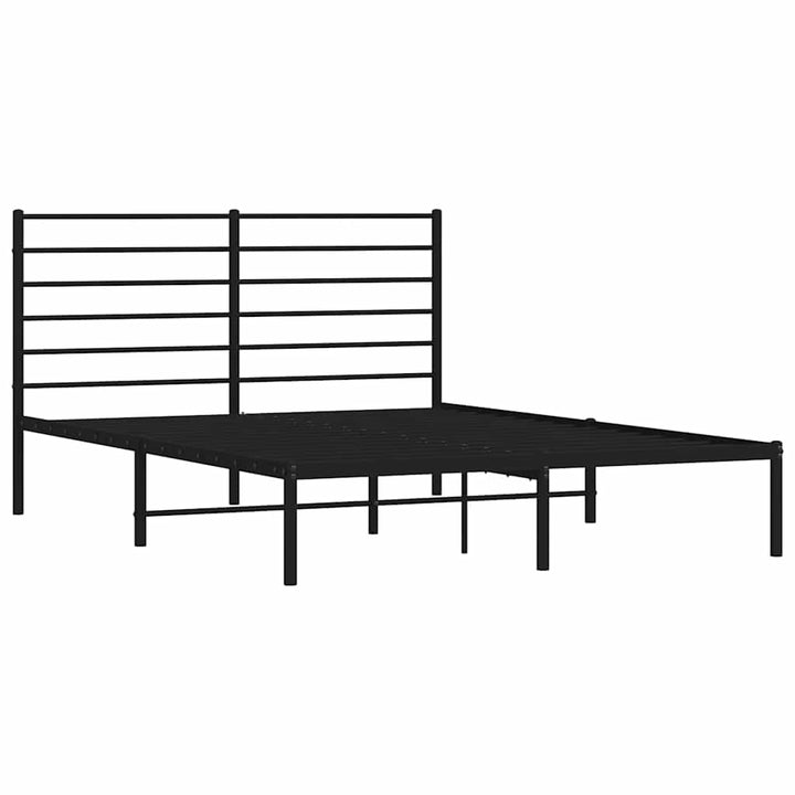 sengeramme med sengegavl 120x200 cm metal sort