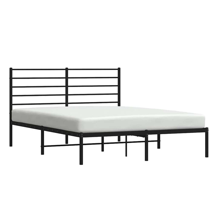 sengeramme med sengegavl 120x200 cm metal sort