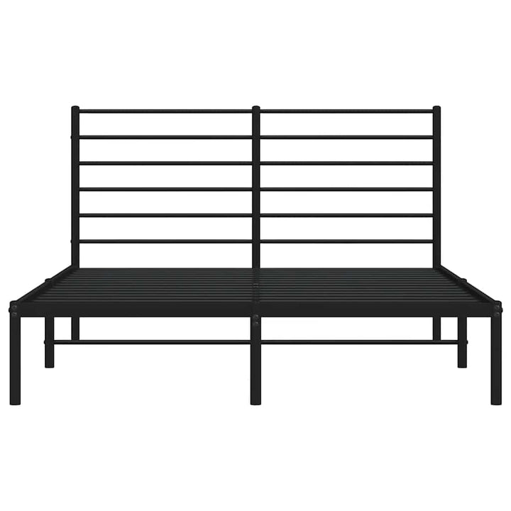 sengeramme med sengegavl 135x190 cm metal sort