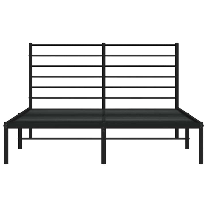 sengeramme med sengegavl 140x190 cm metal sort