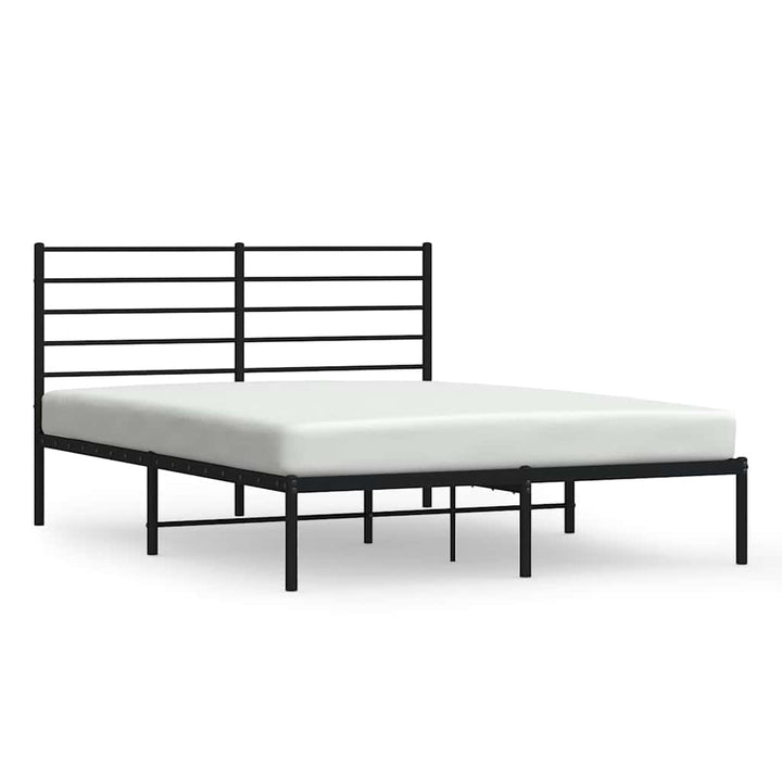 sengeramme med sengegavl 140x200 cm metal sort