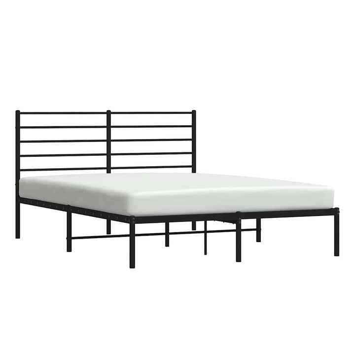 sengeramme med sengegavl 140x200 cm metal sort