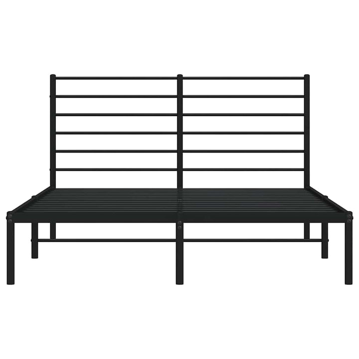 sengeramme med sengegavl 160x200 cm metal sort