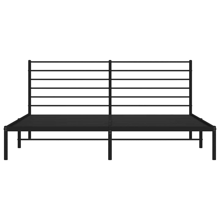 sengeramme med sengegavl 183x213 cm metal sort