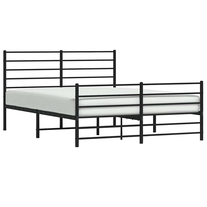 sengeramme uden madras med fodgærde 160x200 cm sort