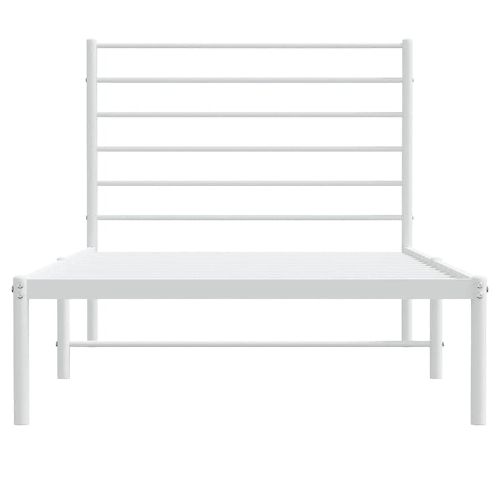sengeramme med sengegavl 100x200 cm metal hvid