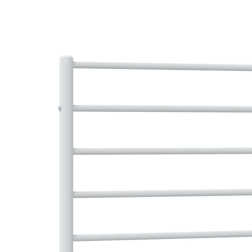 sengeramme med sengegavl 100x200 cm metal hvid