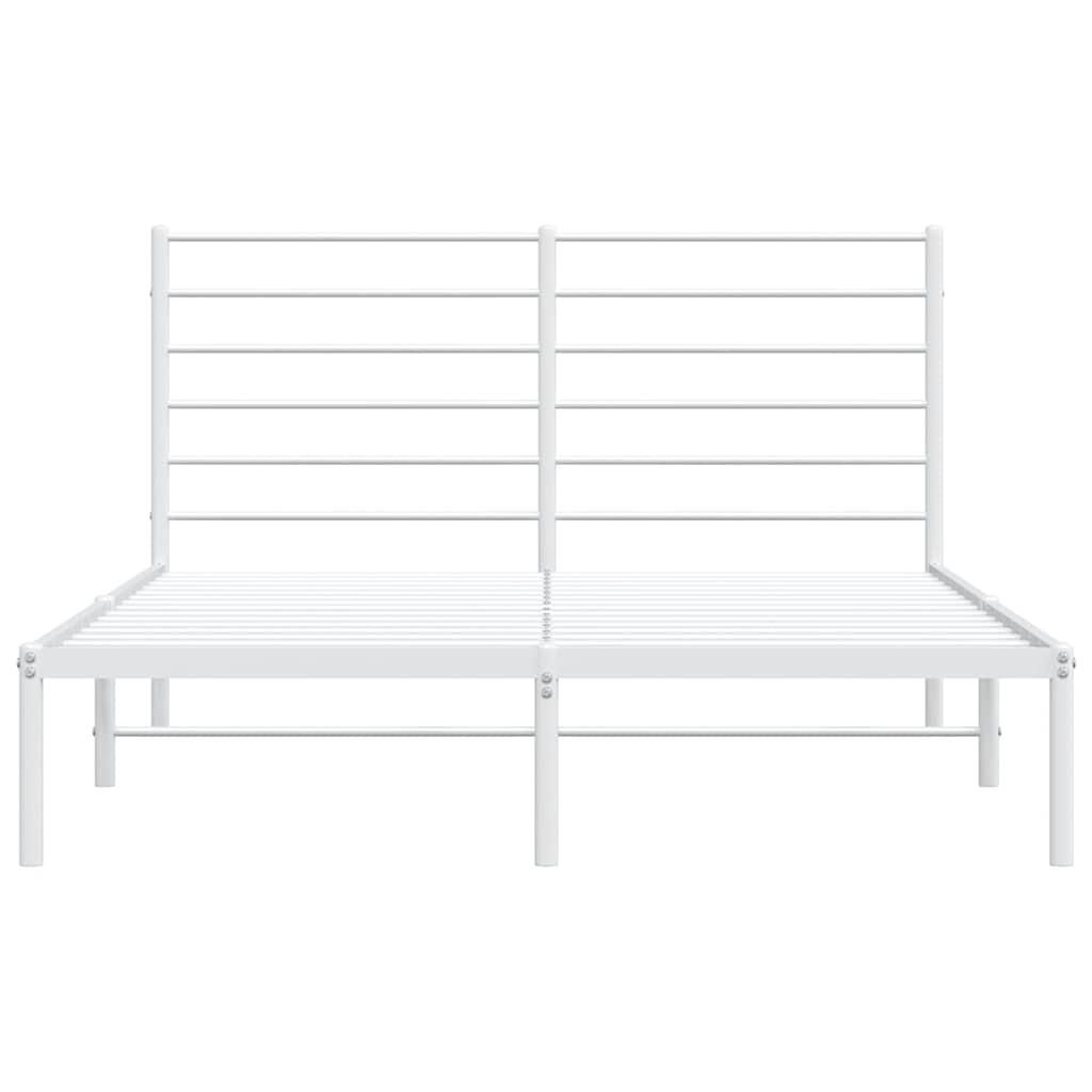 sengeramme med sengegavl 120x190 cm metal hvid