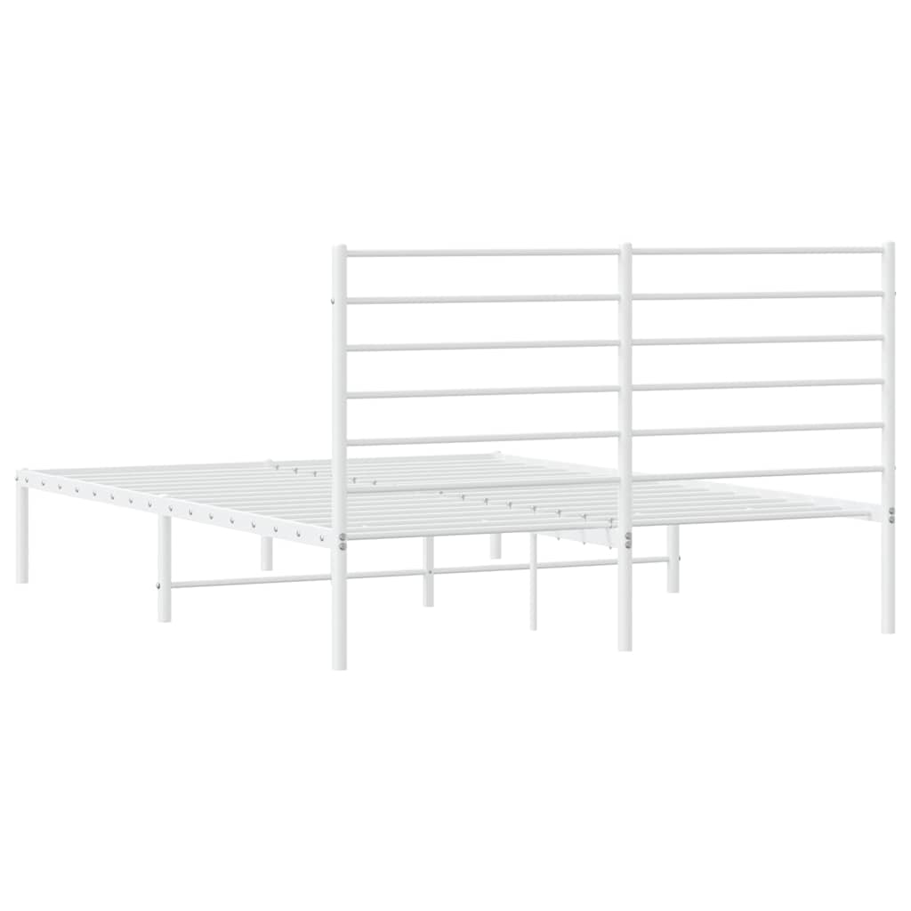 sengeramme med sengegavl 120x190 cm metal hvid