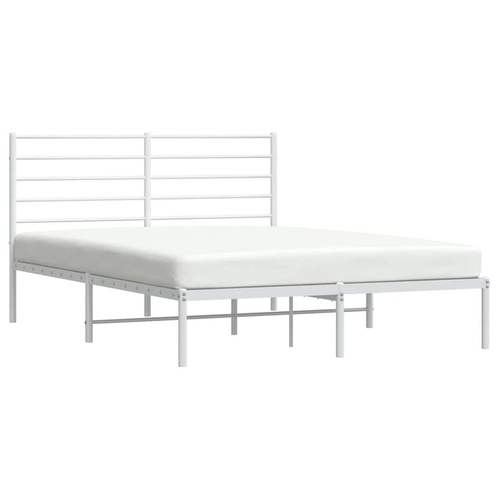 sengeramme med sengegavl 120x200 cm metal hvid