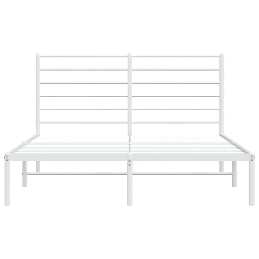 sengeramme med sengegavl 120x200 cm metal hvid