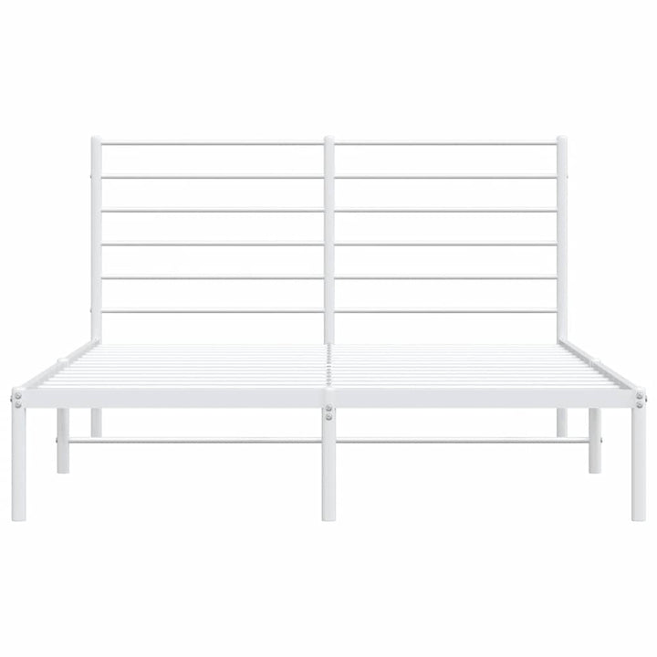 sengeramme med sengegavl 135x190 cm metal hvid