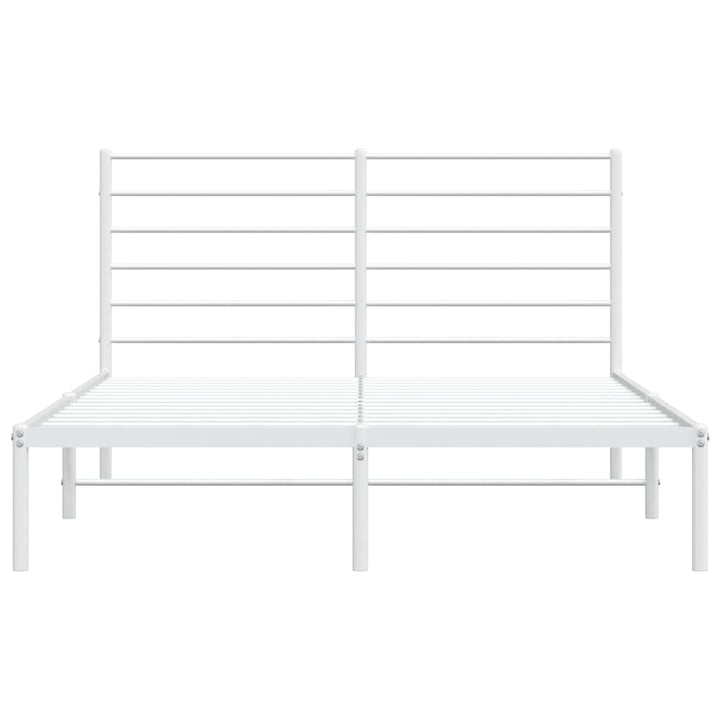 sengeramme med sengegavl 140x200 cm metal hvid