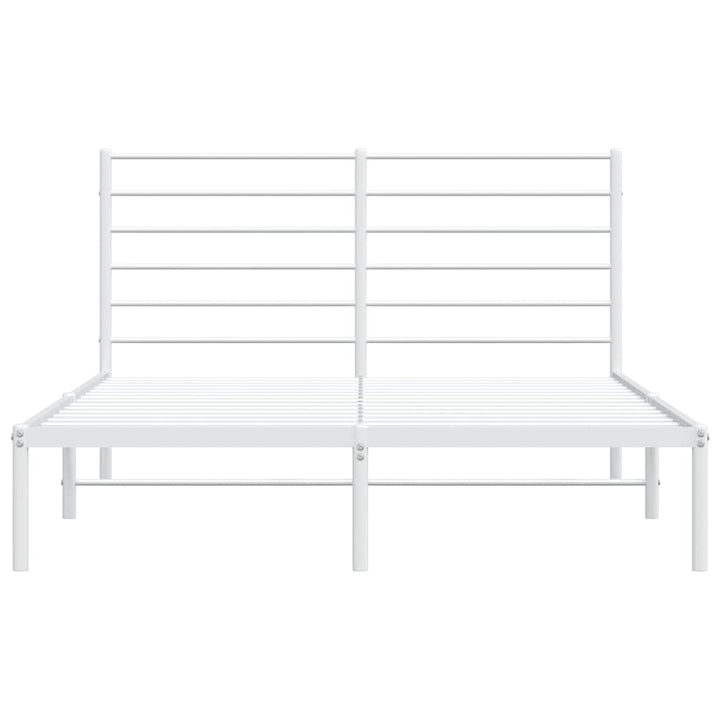 sengeramme med sengegavl 160x200 cm metal hvid