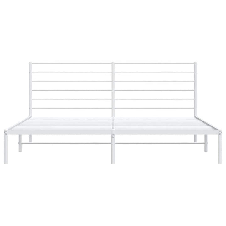 sengeramme med sengegavl 200x200 cm metal hvid