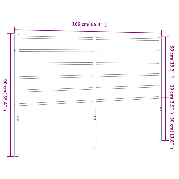 udskiftningsgavl 160 cm metal hvid
