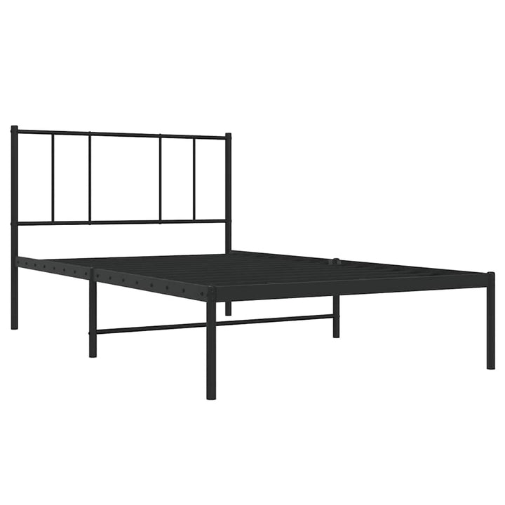 sengeramme med sengegavl 90x190 cm metal sort