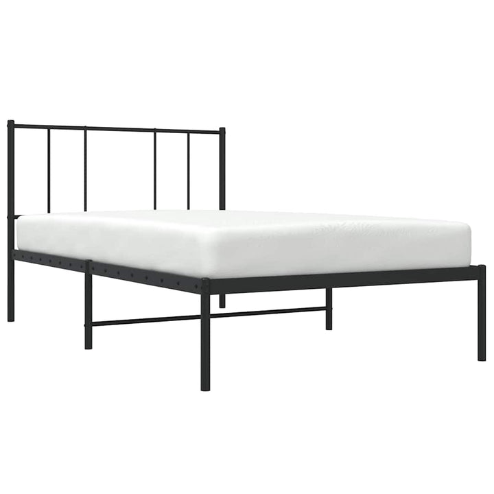 sengeramme med sengegavl 90x190 cm metal sort