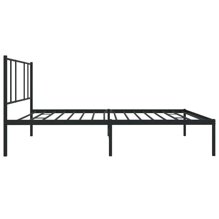 sengeramme med sengegavl 90x190 cm metal sort