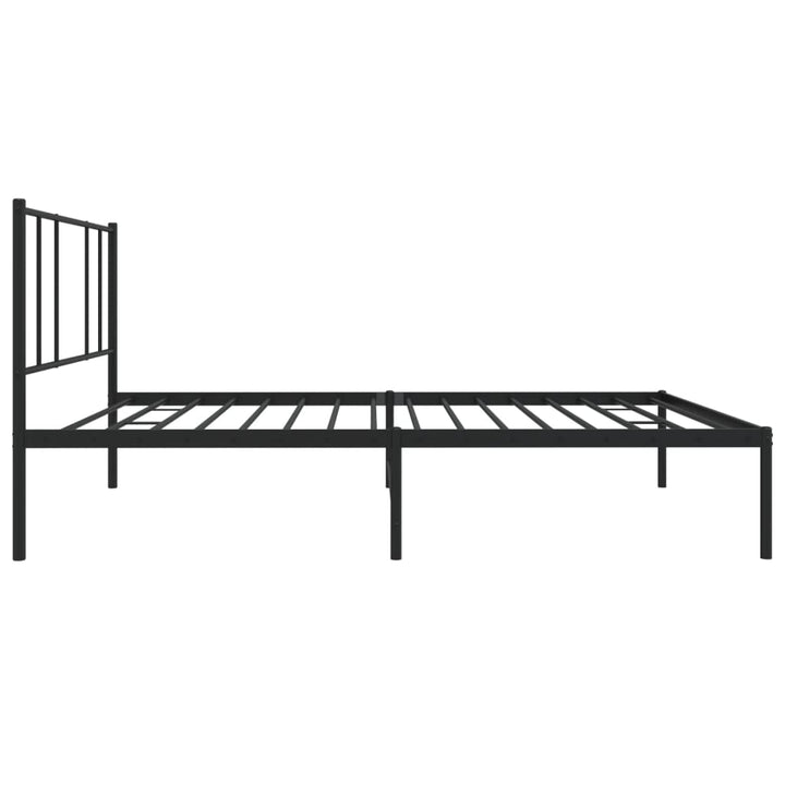 sengeramme med sengegavl 90x200 cm metal sort