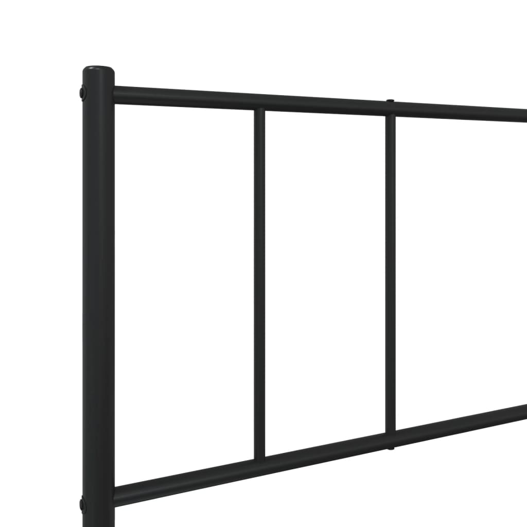 sengeramme med sengegavl 90x200 cm metal sort