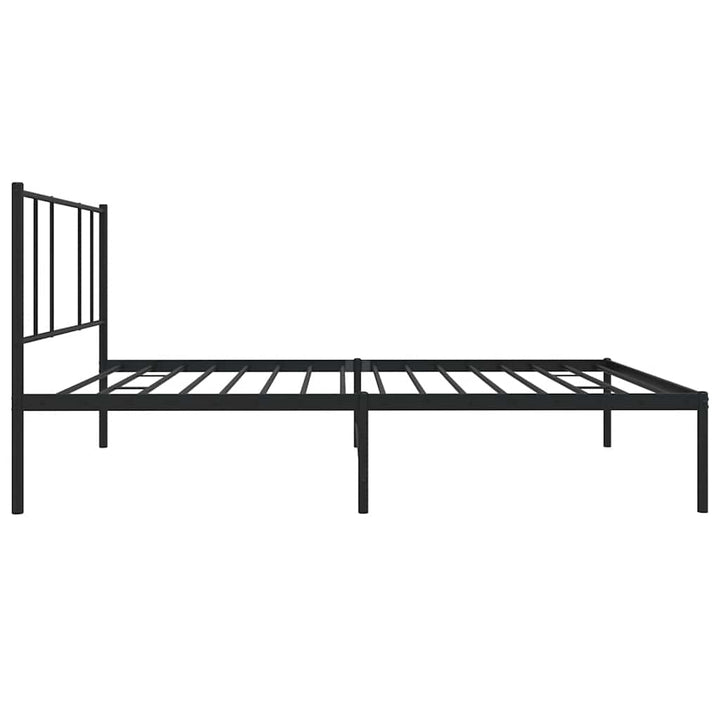 sengeramme med sengegavl 100x190 cm metal sort
