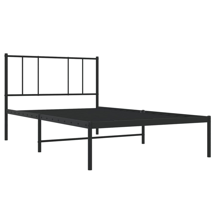 sengeramme med sengegavl 107x203 cm metal sort