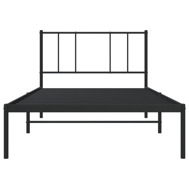 sengeramme med sengegavl 107x203 cm metal sort