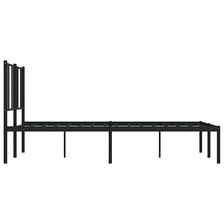 sengeramme med sengegavl 120x190 cm metal sort