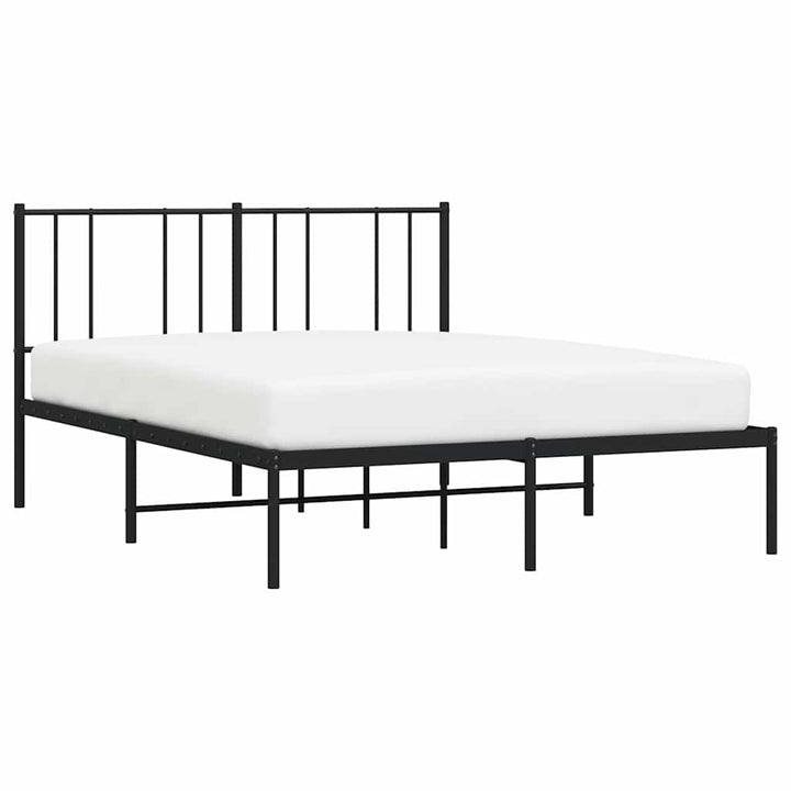 sengeramme med sengegavl 120x200 cm metal sort