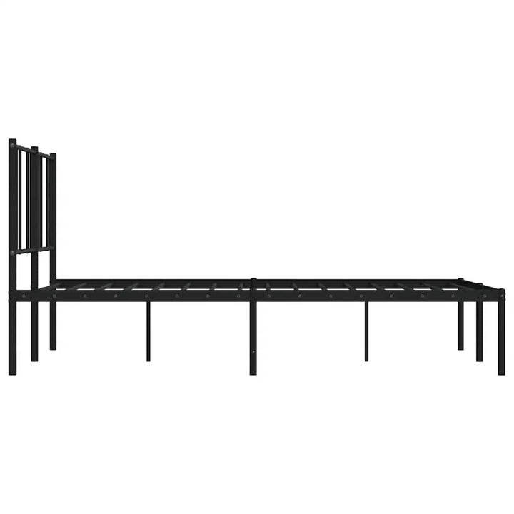 sengeramme med sengegavl 120x200 cm metal sort