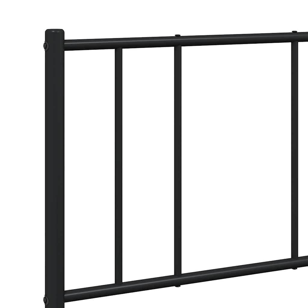sengeramme med sengegavl 120x200 cm metal sort
