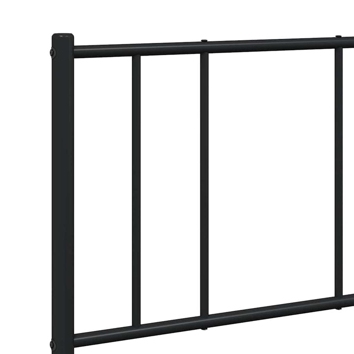 sengeramme med sengegavl 135x190 cm metal sort