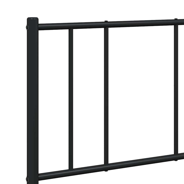 sengeramme med sengegavl 140x190 cm metal sort