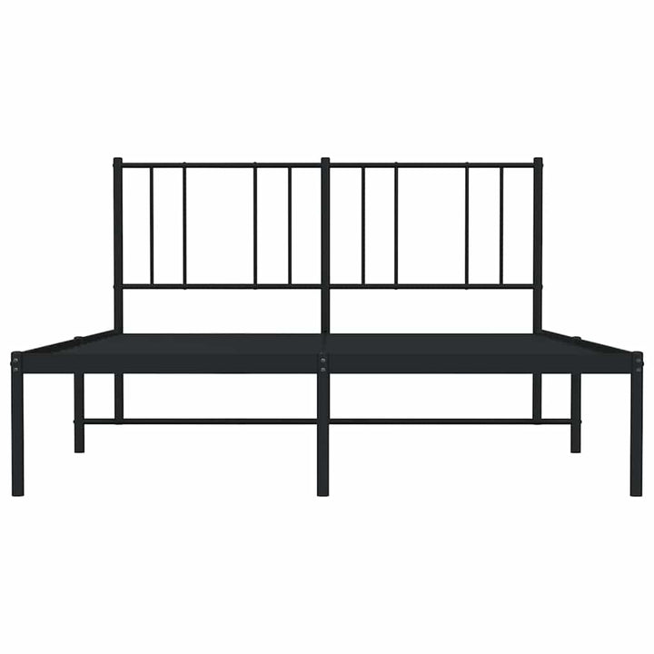 sengeramme med sengegavl 140x200 cm metal sort