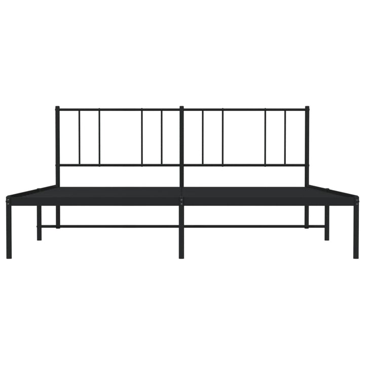 sengeramme med sengegavl 180x200 cm metal sort