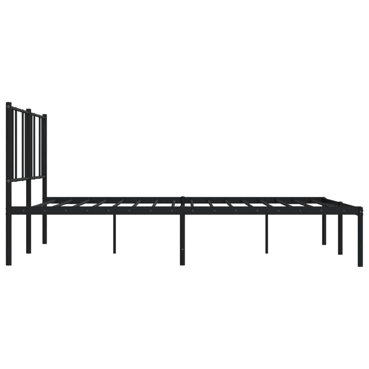 sengeramme med sengegavl 180x200 cm metal sort