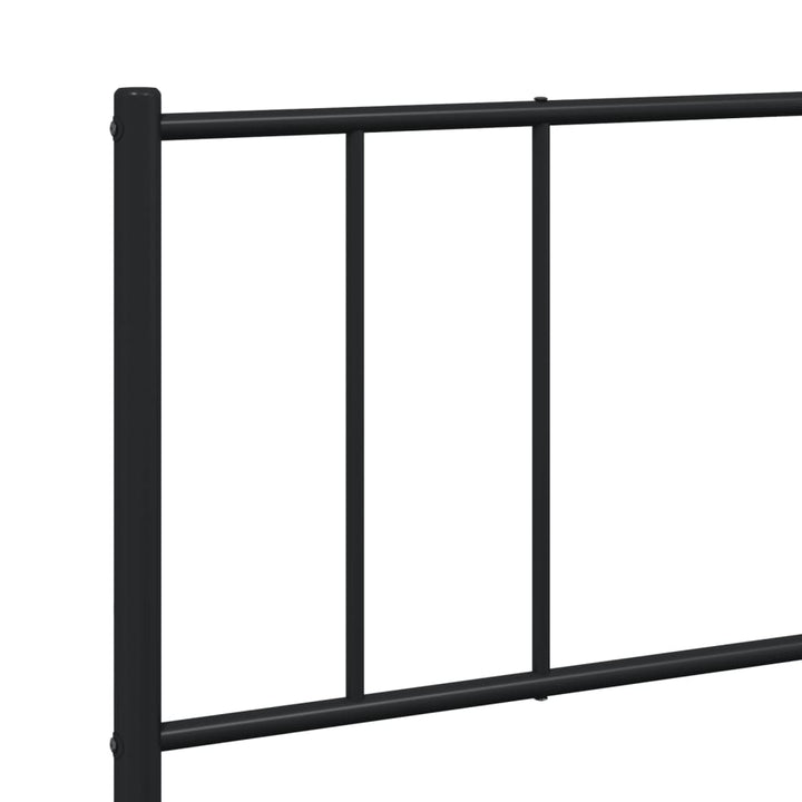 sengeramme med sengegavl 180x200 cm metal sort