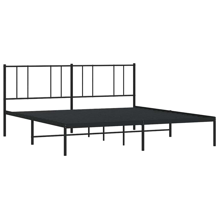 sengeramme med sengegavl 183x213 cm metal sort