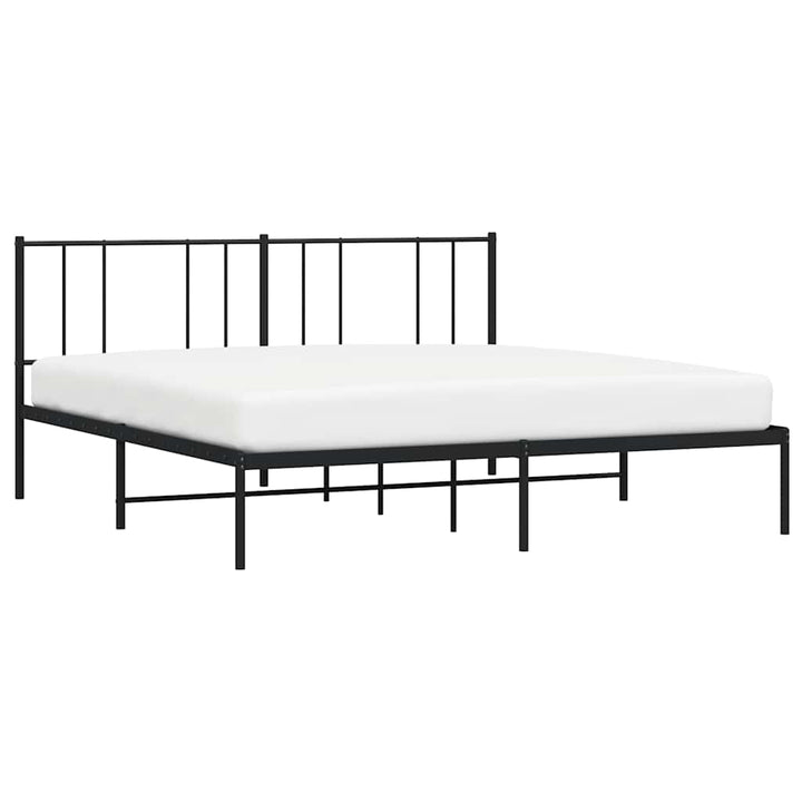 sengeramme med sengegavl 183x213 cm metal sort