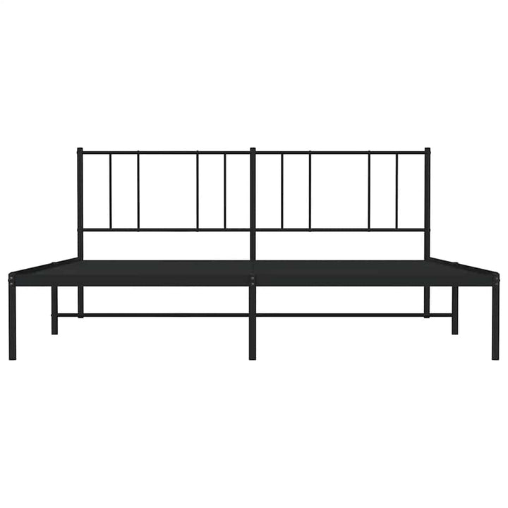 sengeramme med sengegavl 183x213 cm metal sort