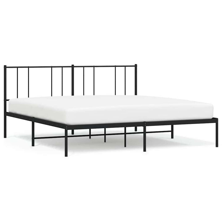 sengeramme med sengegavl 193x203 cm metal sort