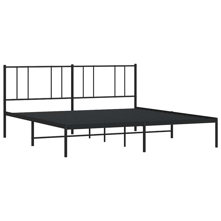 sengeramme med sengegavl 193x203 cm metal sort